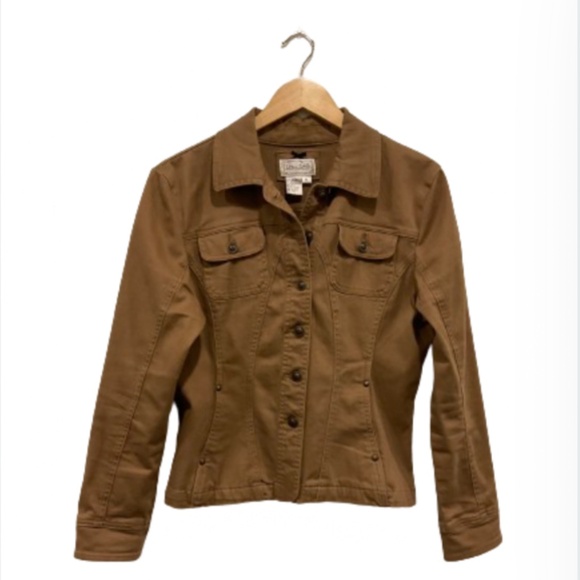 Live a Little Jacket Brown  Size Petite Large - Picture 1 of 10